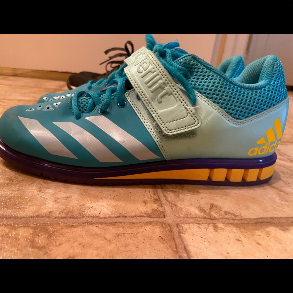 Adidas powerlifting shoes. Size 8. Used with minimal wear